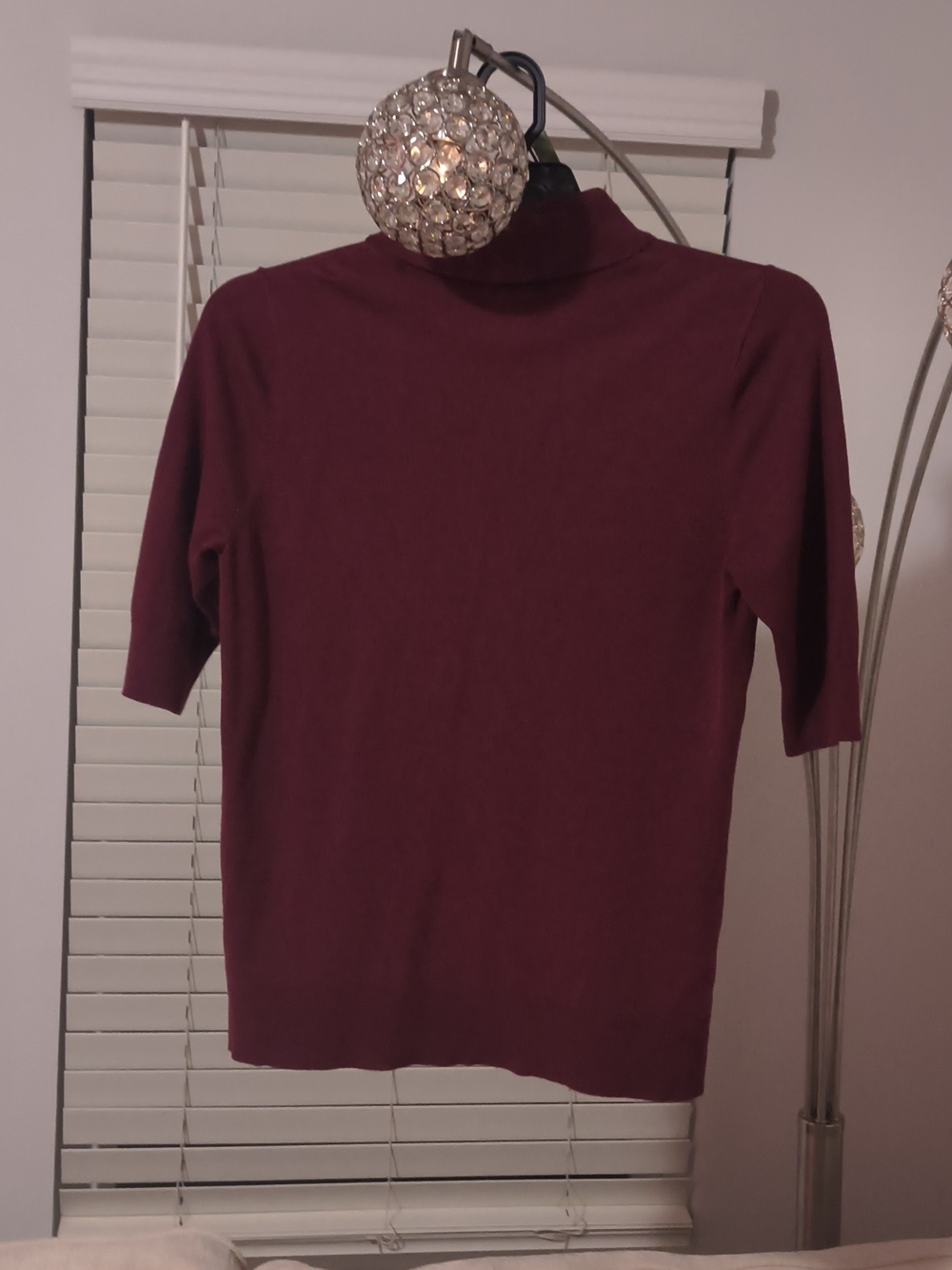 Liz Claiborne Women’s Burgundy Short-Sleeve Turtleneck Sweater